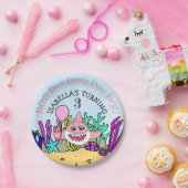 ベビーシャークガールズバースデーパーティー ペーパープレート (パーティー)