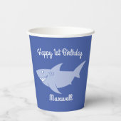 ベビーシャークキッズワンバースデー 紙コップ (裏面)