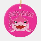 ベビーシャーククリスマスクリスマスツリーオーナメント セラミックオーナメント (正面)