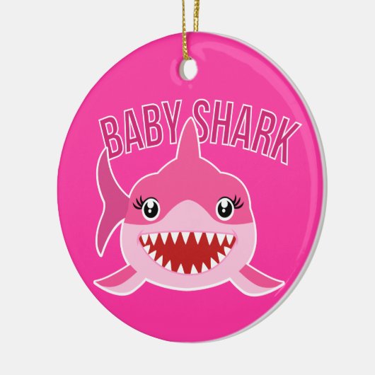 ベビーシャーククリスマスクリスマスツリーオーナメント セラミックオーナメント (左)