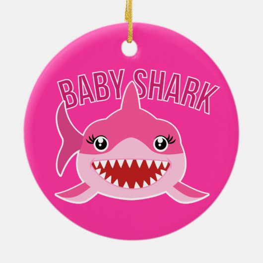 ベビーシャーククリスマスクリスマスツリーオーナメント セラミックオーナメント (裏面)