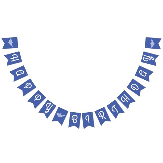 ベビーシャークハッピーバースデーバンティンバナー バンティングフラッグ (全)