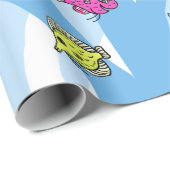 ベビーシャークファミリーアンドシークリーチャー誕生日 ラッピングペーパー (ロールコーナー)