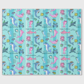 ベビーシャークファミリードゥーハッピーバースデー ラッピングペーパー (フラット)