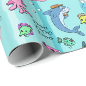 ベビーシャークファミリードゥーハッピーバースデー ラッピングペーパー (ロールコーナー)