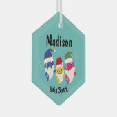 ベビーシャークフェスティバルクリスマス素晴らし ガラスオーナメント (正面右)