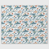 ベビーシャークボーイズ子供の誕生日お願いギフト ラッピングペーパー (フラット)