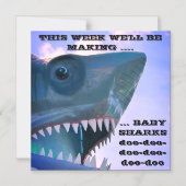 ベビーシャークルーズドアマグネット マグネット招待状 (正面)