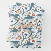 ベビーシャーク子供の誕生日パーティーギフト ラッピングペーパーシート (インサイチュ)