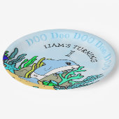 ベビーシャーク少年の誕生日パーティー ペーパープレート (アングル)