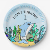 ベビーシャーク少年の誕生日パーティー ペーパープレート (正面)