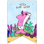 ベビーシャーク男女兼用誕生日 バンティングフラッグ (第3の旗)