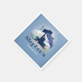 ベビーシャーク誕生日パーティー スタンダードカクテルナプキン (角)