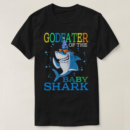 ベビーシャーク誕生日ブラザーシャークのゴッドファーザー Tシャツ (デザイン正面)