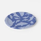 ベビーシャーク1歳の誕生日プレート ペーパープレート (アングル)