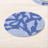 ベビーシャーク1th誕生日パーティーコースター ラウンドペーパーコースター (アングル)