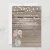 ベビーシャ素朴ワーベイビーズブレスガール弦楽器 招待状 (裏面)