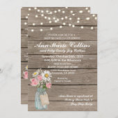 ベビーシャ素朴ワーベイビーズブレスガール弦楽器 招待状 (正面/裏面)