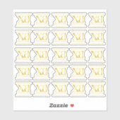 ベビーシューズのベビーカスタムカットビニールラベル用キシラス シール (シート)