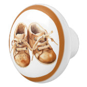 ベビーシューズ セラミック ノブ - ユニセックス ナーセリー デコレーション (右)