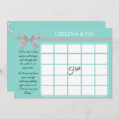 ベビーシルバーきらきら光る&グラムパーティービンゴゲームカード (正面/裏面)