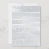 ベビーシルバーグレーの赤ちゃんシャワー外は寒い 招待状 (裏面)