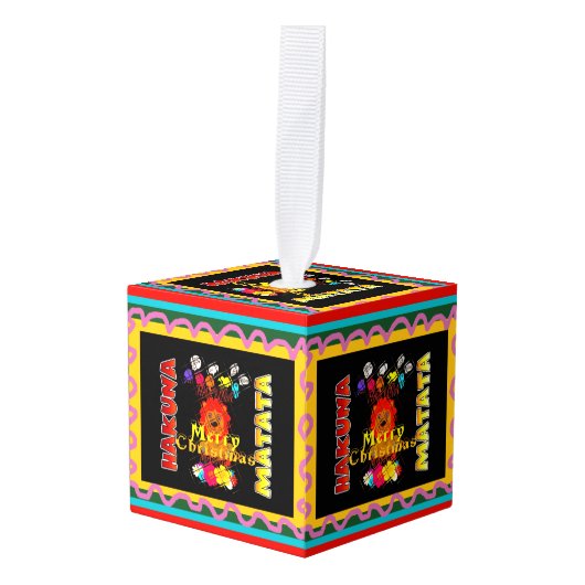 ベビーシンバメリークリスマスコレクション キューブオーナメント (正面アングル)