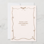 ベビーシンプルがコーヒーの赤ちゃんシャワーを醸造している 招待状 (裏面)