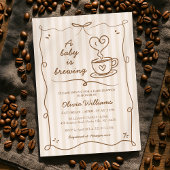 ベビーシンプルがコーヒーの赤ちゃんシャワーを醸造している 招待状