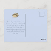 ベビーシンプルのモノグラムミニマリストボーブルーブック ポストカード (裏面)