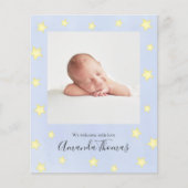 ベビーシンプルの水色の牛が月を飛び越えた (正面)