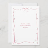 ベビーシンプルはコーヒー女の子の赤ちゃんシャワーを醸造している 招待状 (裏面)