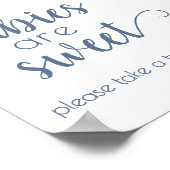 ベビーシンプルは甘い |ほこりっぽい青いシャワー記号 ポスター (角)