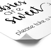 ベビーシンプルは甘い |ブラックスクリプトシャワー記号 ポスター (角)