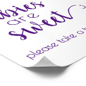 ベビーシンプルは甘い | 紫王室ののシャワー記号 ポスター (角)