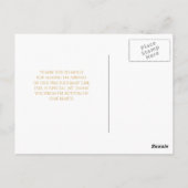 ベビーシンプルサンキューホテエレガントルフットプリント ポストカード (裏面)