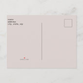 ベビーシンプルシャワーフォトピンク インビテーションポストカード (裏面)