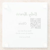 ベビーシンプルシャワーWebサイトバーコードQR追加ネームdet ガラスコースター (裏面)