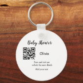 ベビーシンプルシャワーWebサイトバーコードQR追加ネームdet キーホルダー (正面)