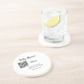 ベビーシンプルシャワーWebサイトバーコードQR追加ネームdet コースター (側面)