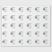 ベビーシンプルシャワーWebサイトバーコードQR追加ネームdet ラッピングペーパー (フラット)