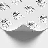 ベビーシンプルシャワーWebサイトバーコードQR追加ネームdet ラッピングペーパー (角)