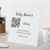 ベビーシンプルシャワーWebサイトバーコードQR追加ネームdet 台座サイン (インサイチュ)