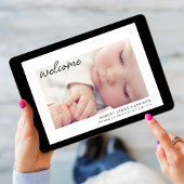 ベビーシンプルフォトウェルカム誕生 案内状