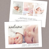 ベビーシンプルフォトウェルカム誕生 案内状