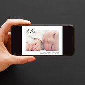 ベビーシンプルフォトハロー誕生 案内状