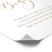 ベビーシンプルポストと言わない書道赤ちゃんシャワー ポスター (角)