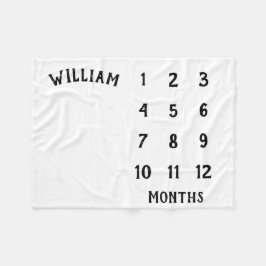 ベビーシンプルマイルストーン月次ベビーブランケット フリースブランケット