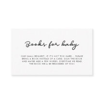 ベビーシンプルリクエストカード用のベビースワーナーブック