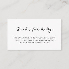 ベビーシンプルリクエストカード用のベビースワーナーブック エンクロージャーカード